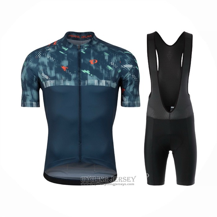 2021 Cycling Jersey Pearl Izumi Blue Green Short Sleeve And Bib Short